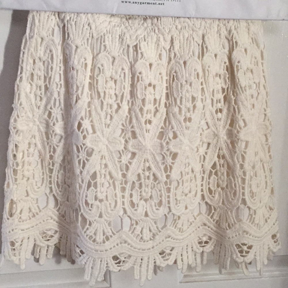 Ivory crochet skirt